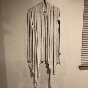 Lululemon Athletica Cream/Grey Open Sweater